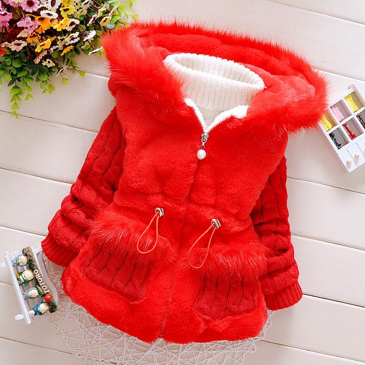 Winter Fashion Coat Toddler Baby Girls Boys Floral Thick Long Sleeve Warm Jacket Hooded Windproof