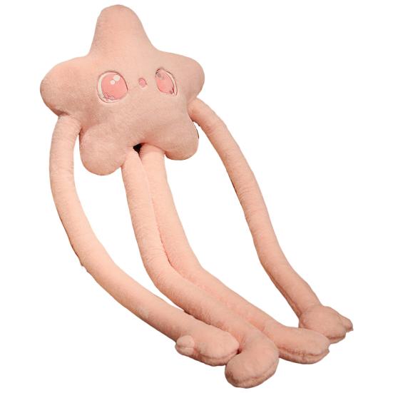 Плюшевая подушка с большими глазами, длинными руками, ногами, полипропиленовым хлопком, полностью наполненная мультяшная мягкая игрушка, милая декоративная подушка в форме звезды, декор для комнаты, спальни, дивана