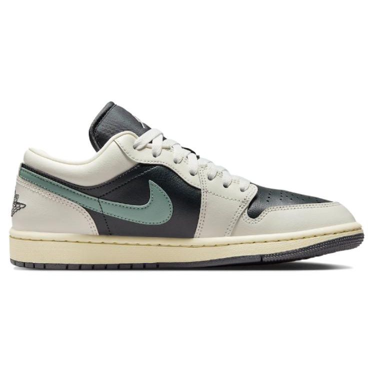 Женские кроссовки Air Jordan 1 Low Jade Smoke Черный Антрацитовый Парус DC0774-001