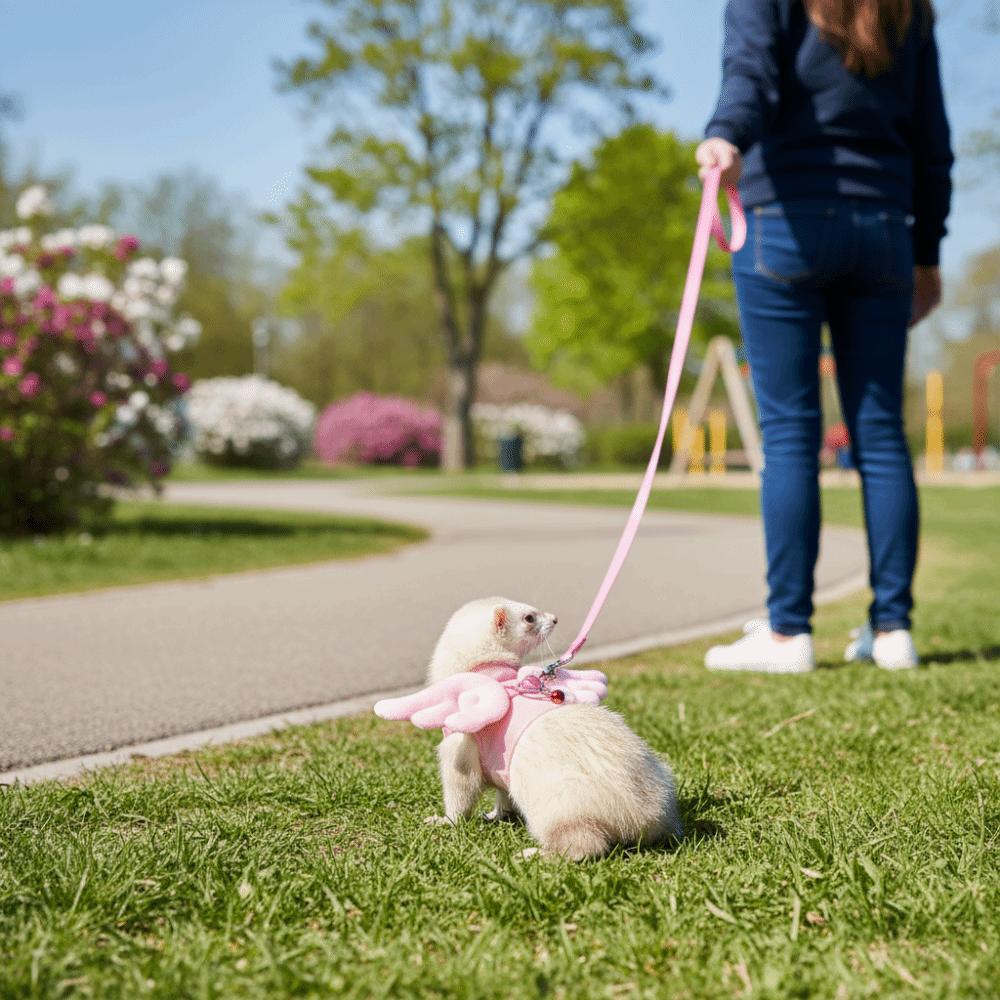 Adjustable Ferret Traction Harness Comfortable Guinea Pig Chest Strap Pet Supplies