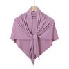 Solid Color Cotton Triangle Scarf Muslim Hijab Shawls Woman Soft Wraps Lady Fashion Causal Turban Islamic Jersey Headband