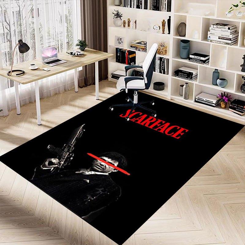 1 шт. Коврик для офисного кресла Scarface, Мягкий, Удобный, Всесезонный, Идеально подходит для дома, спальни или офисного декора, Идеальный подарок для