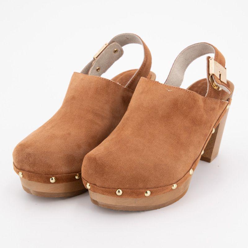 Brown Wedge Heel Clogs Miami Clog Woman SCHOLL