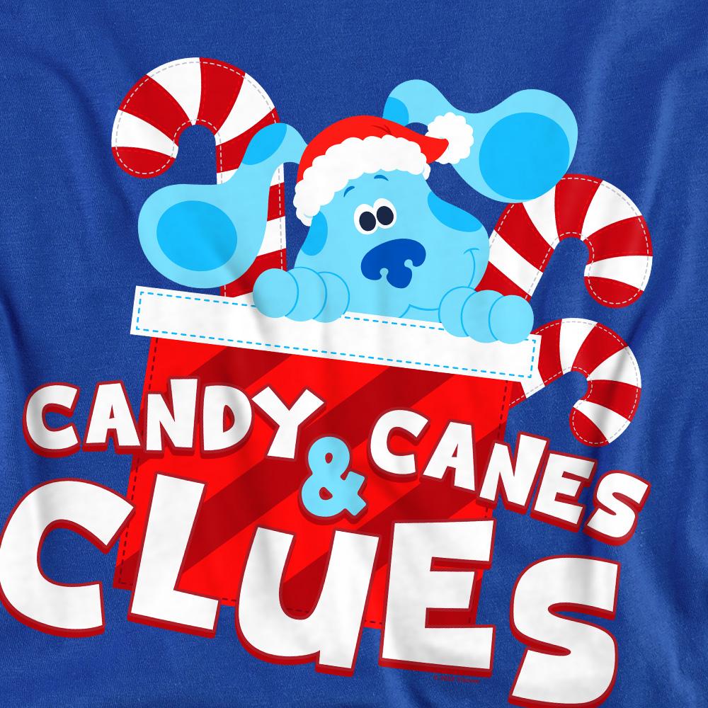 BlueÂ´s Clues & You! Unisex Adult Clues Candy Canes Christmas Sweatshirt