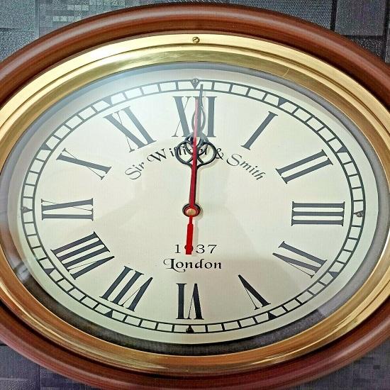Старинные деревянные настенные часы Sir William & Smith London Home Decor с римскими цифрами