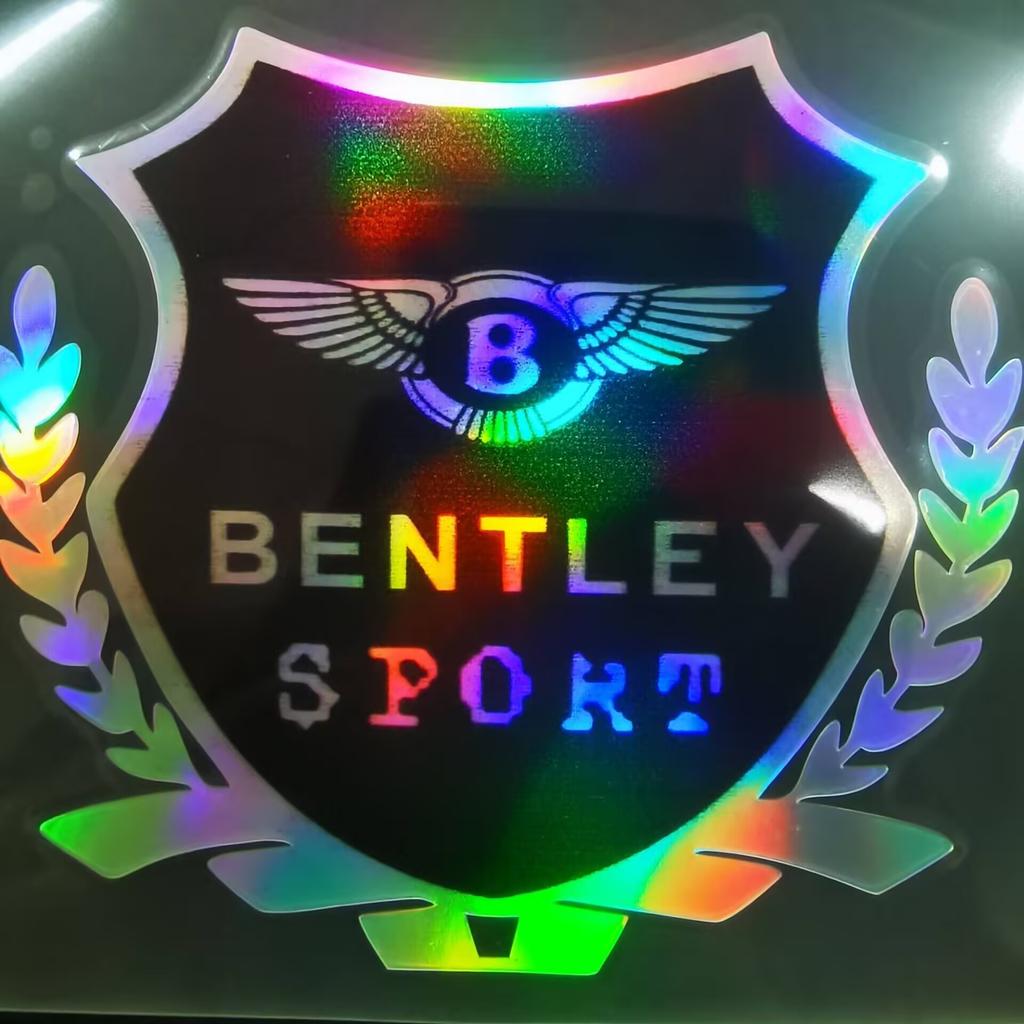 For Bentley Flying Spur Continental GT Bentayga Mulsanne Colorful Reflective Laser Angel Wing Styling Car Stickers Window Decals