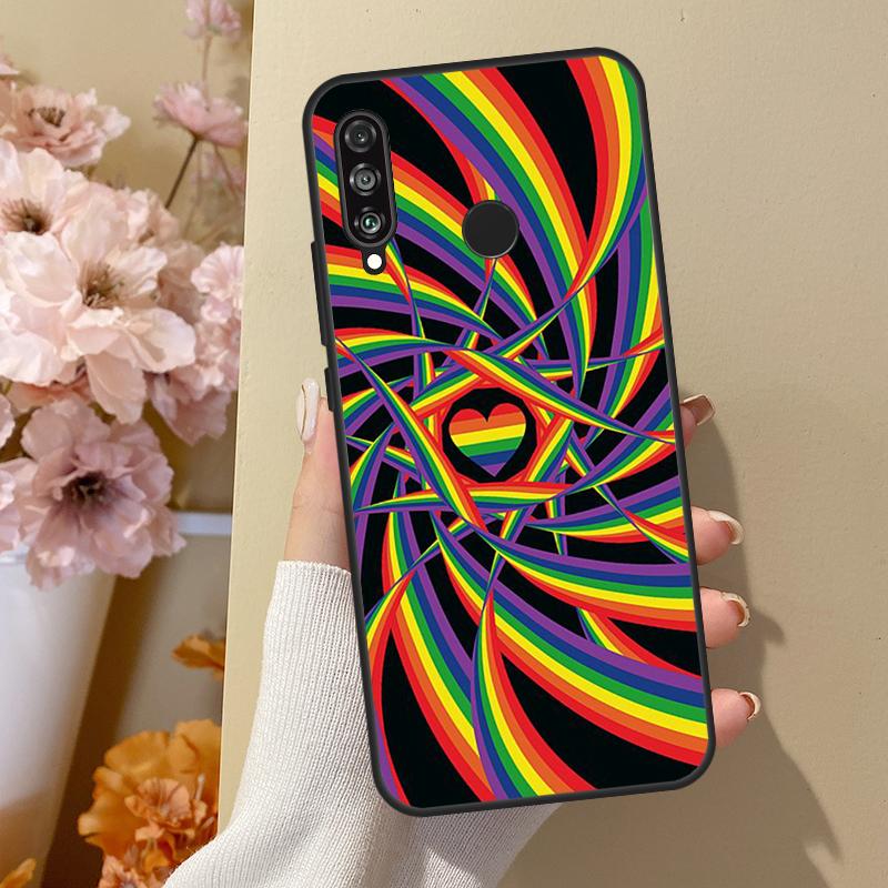 Чехол с радужным флагом гей-прайда ЛГБТ для Huawei P30 Lite P40 P20 P50 Pro Nova 5T P Smart 2019, чехол для Honor 50 10i 8X