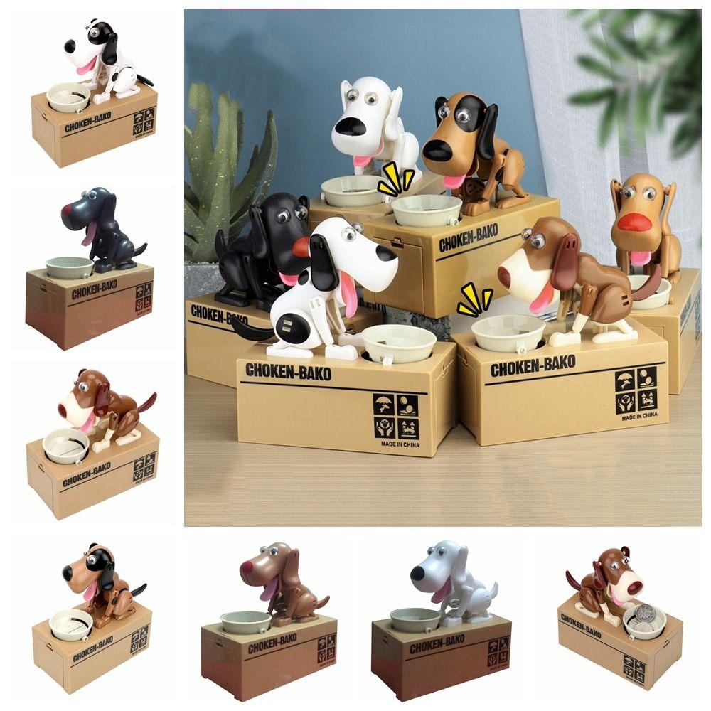 Automated Dog Money Box Plastic Dog Saving Banks Cute Electronic Piggy Bank Home Decor