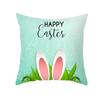 Colorful Easter Throw Pillow Covers With Rabbit And Egg Prints Series Of Peach-Colored Plush Home Pillows For Sofa Cushions