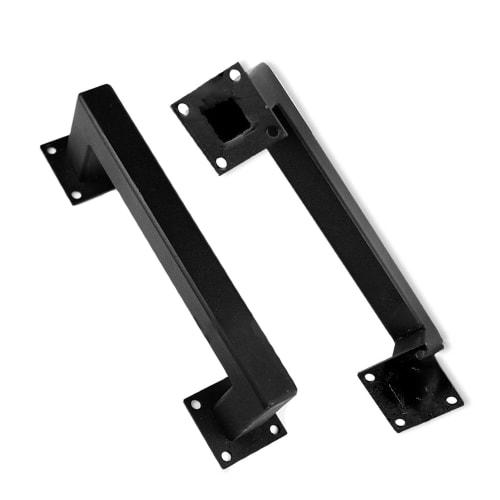 Hardened Hardware Door Handle for Barn, Warehouse, Garage, Sliding Door, Rail Gate, Carbon Steel Body (1 Piece) with Screws (2 Pieces) 018 Handle Leng