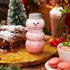 Christmas Snowman Drink Bottle with Hat And Scarves 500ml Leak-Proof Plastic Juice & Milk Cup Reusable Holiday Water Bottle for Kids