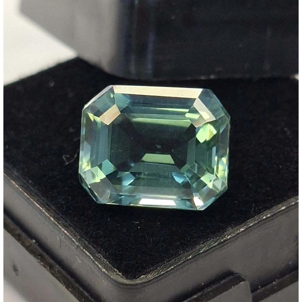 Stunning Green Sapphire Emerald Cut 5-7 Ct Certified Loose Gemstone