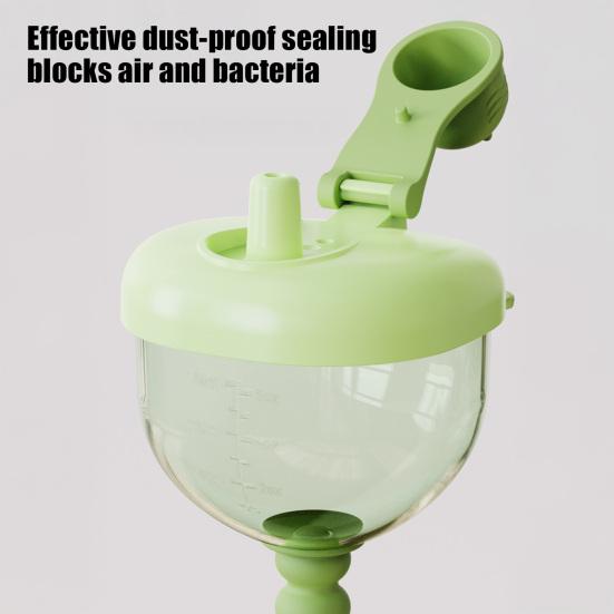 Бокал с крышкой, трубочкой и мерными делениями. Герметичная дорожная кружка. Детская поилка для вечеринок, дней рождений и использования на открытом воздухе.