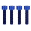 4 шт. Титановый Болт Ti Винт M6x10 16 18 20 25 30 35 мм Колончатый Шестигранный Болт под Шестигранник (Синий, M6x25мм)
