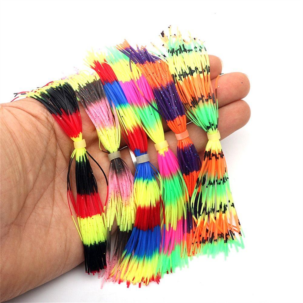 Fly Tying Material Buzzbaits Spinner 50 Strands Jig Squid Skirt Baitfish Silicone Skirts  Jig Lures