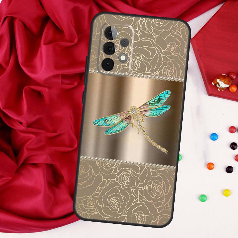 Цветочная Разноцветная Стрекоза Для Samsung Galaxy A52 A32 A22 A54 A14 A16 A26 A36 A56 A55 A35 A05 A06 A15 A53 A33 A13 Чехол