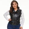 Women PU Leather Waistcoat Motorcycle Vest Coat Sleeveless Vests