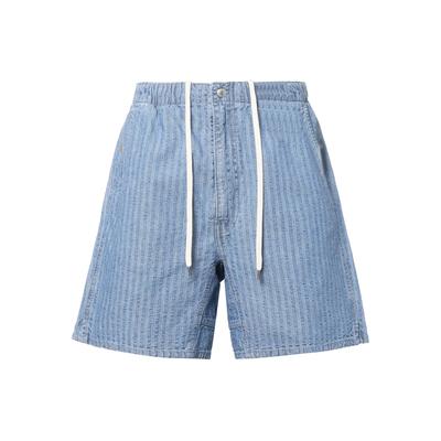 Levis Fresh Series Полосатые Прямые Повседневные Шорты из Чистого Хлопка Мужские шорты Синий A2049-0000