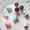 Custom 3D Food & Coffee Cup Keychain Pendant - Handmade DIY Resin Accessory