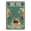 Retro Tin Sign Vintage  Are You Pooping Signs Bathroom Restroom Wall Toilet DecorCats Lover Gift Funny Black Cat8x12inch