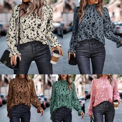 Женская повседневная свободная простая блузка на пуговицах с длинным рукавом, мешковатая рубашка