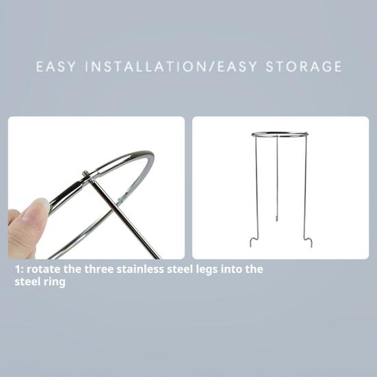 Подставка для сита для желе из нержавеющей стали с нейлоновым многоразовым фильтр-мешком, стабильный треугольный дизайн, держатель кухонного фильтра