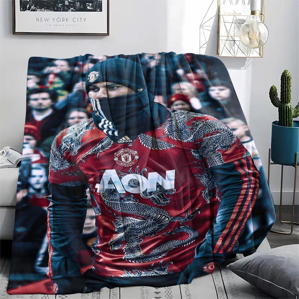1PC Marcus Rashford Print Flannel Blanket, High quality Comfortable for All Seasons, Home Decor, Warmth and Comfort, Perfect for Christmas Gifts