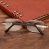 Classic Reading Glasses Women Men Metal Large Frame Crystal Eyeglasses Square Presbyopia High Definition Reader Eyewear
