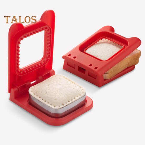 Sandwich Cutter And Sealer Pocket Sandwiches Maker Uncrustables Cutter Stainless Steel Blade Safe Design Easy To Use Kitchen Tools for Kids