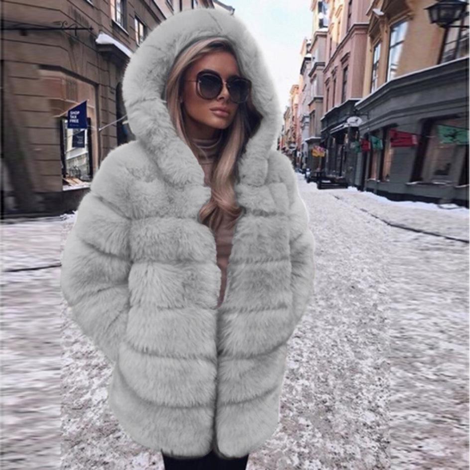 Осенне-зимняя модная шапка из лисьего меха с длинными рукавами и мехом, женское пальто