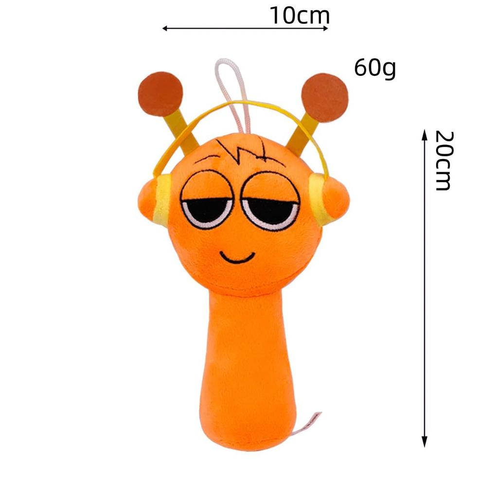 Мягкая игрушка Sprunki 20 см, персонаж-монстр, атрибутика хоррор-игры, музыкальная хоррор-игра, рождественский подарок для детей (оранжевый)