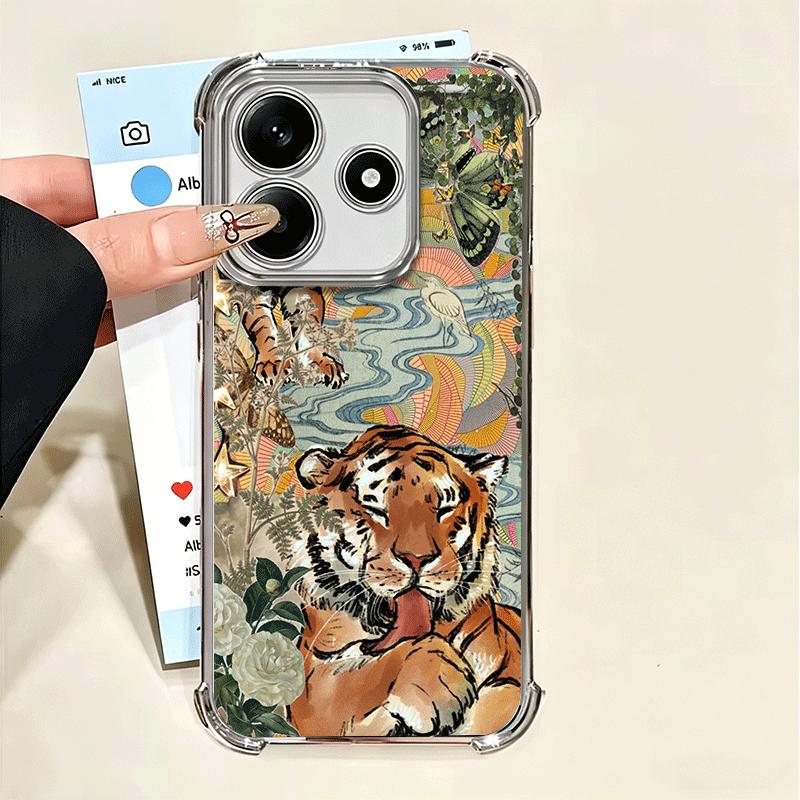 Премиальный чехол для телефона с рисунком тигра, мягкий, для Xiaomi Poco X7 X8 Pro Max X6 X5 X3 F8 Ultra F7 M8 M7 M5S Redmi 15C 15A 15 14C 13C