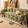 Bohemian Jacquard Cotton Linen Sofa Cover All-Season One-Piece Anti Scratch Sofa Towel Color Plaid Multifunctional Blanket