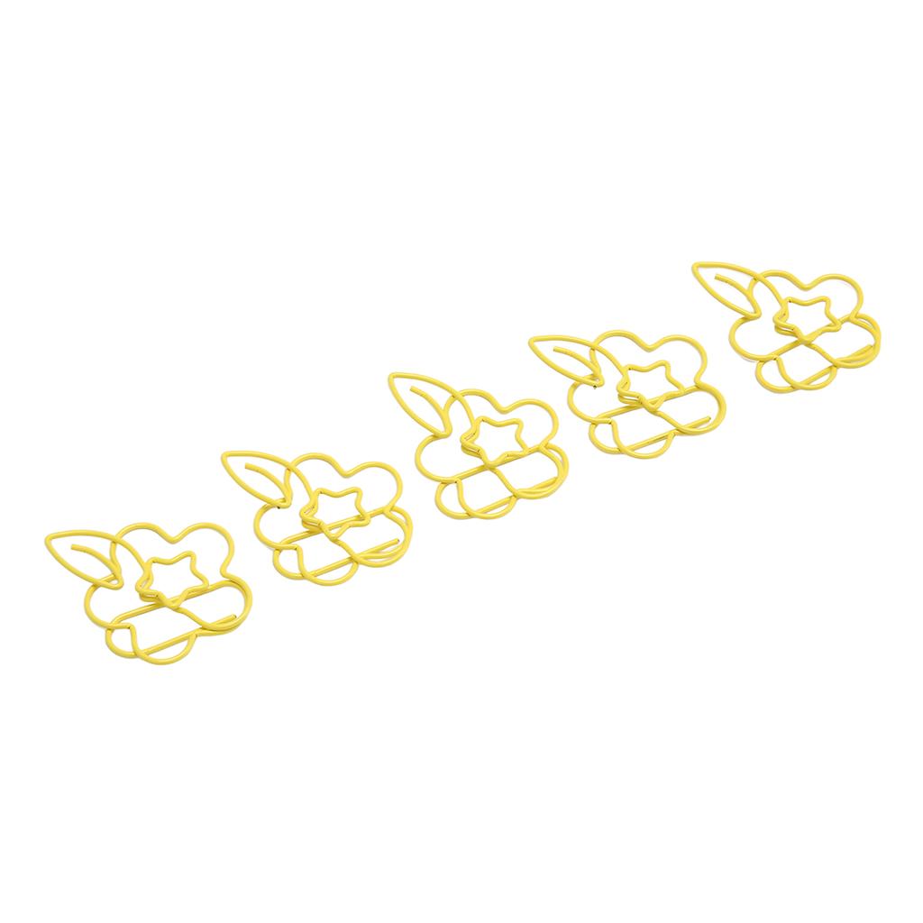 45 шт. Бумажные скрепки Многоцелевые Металлические скрепки в форме цветка Набор для классификации документов Желтый