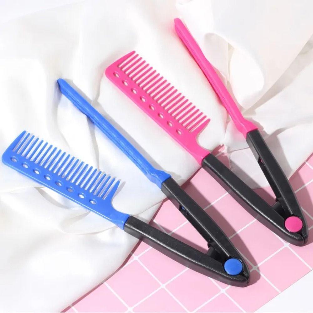 Natural Hairdressing Combs Folding Curling Comb Barber Accessories Fluffy Artifact Hair