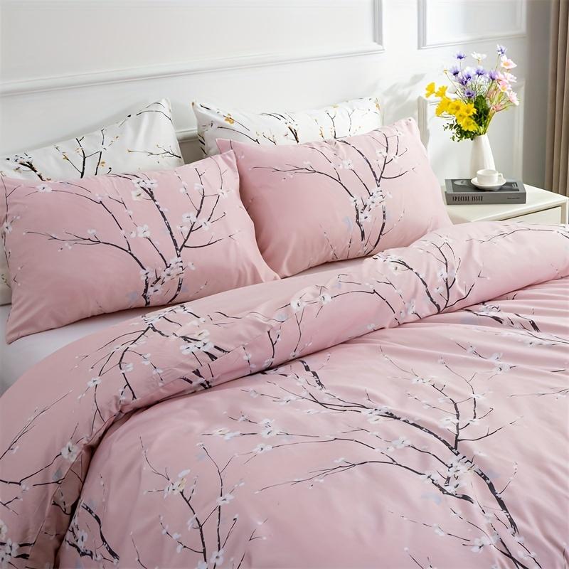 Bedding SetBedding Set Tree Branch Printing Bedding with Pillowcases Soft Lightweight Down Alternative Summer Bedding Sets