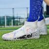 Unisex High -top Football Shoes Broken Nail TF Adult Student Training Shoes Artificial Grass Game Football Boots
