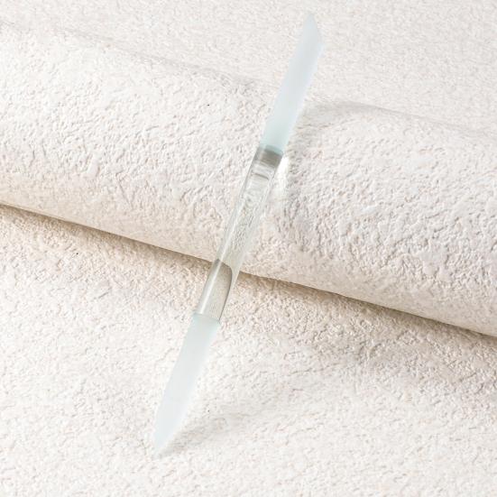 2Pcs/Set Glass Cuticle Pusher Nail File Easy Cleaning Double Sided Glass Manicure Stick with Imitation Leather Case Cuticle Remover Tool