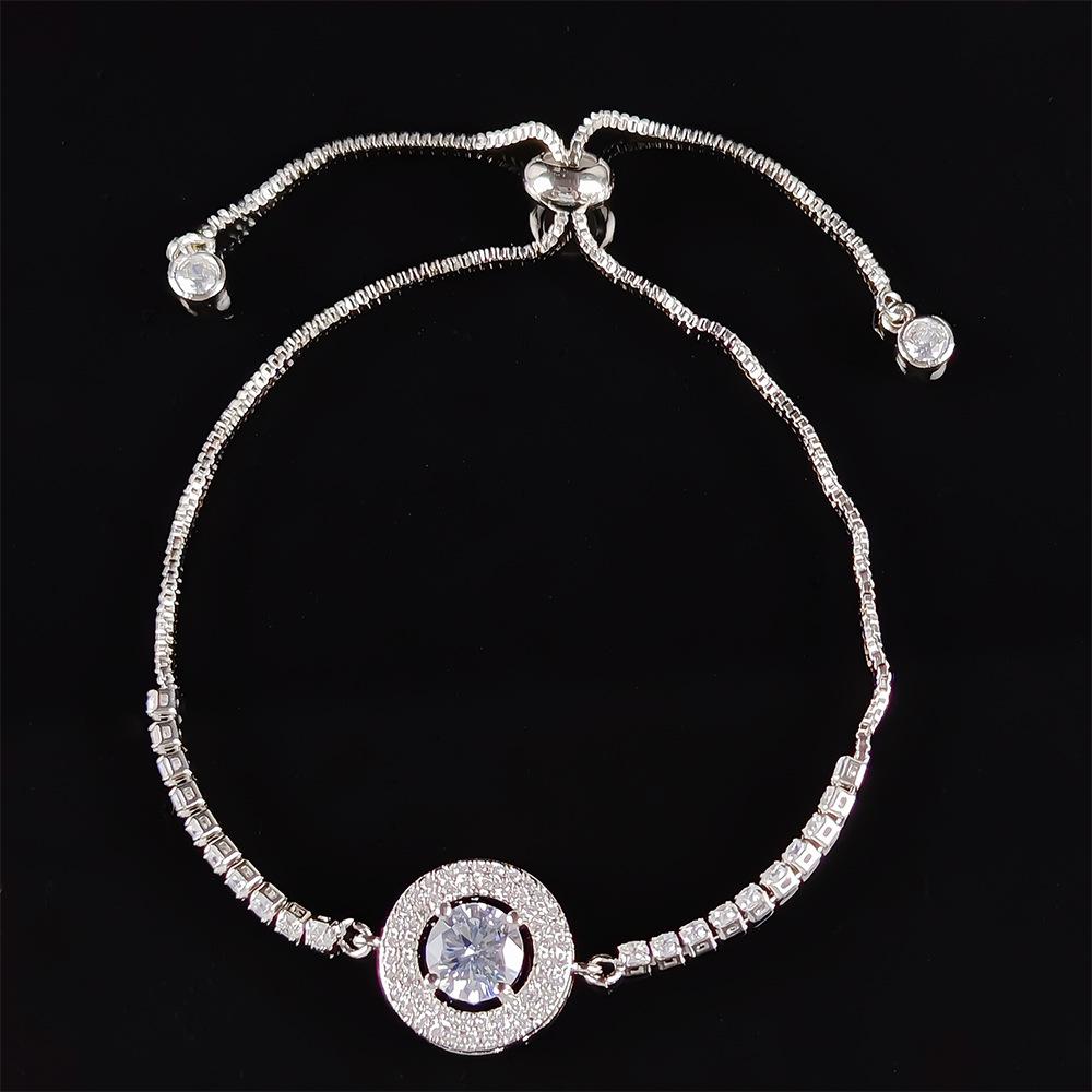 Vintage Zircon Adjustable Full Diamond Couple Bracelet