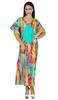 Womens Kimono Sleeve Long Maxi Kaftan Multicolor Caftan Coverup Night