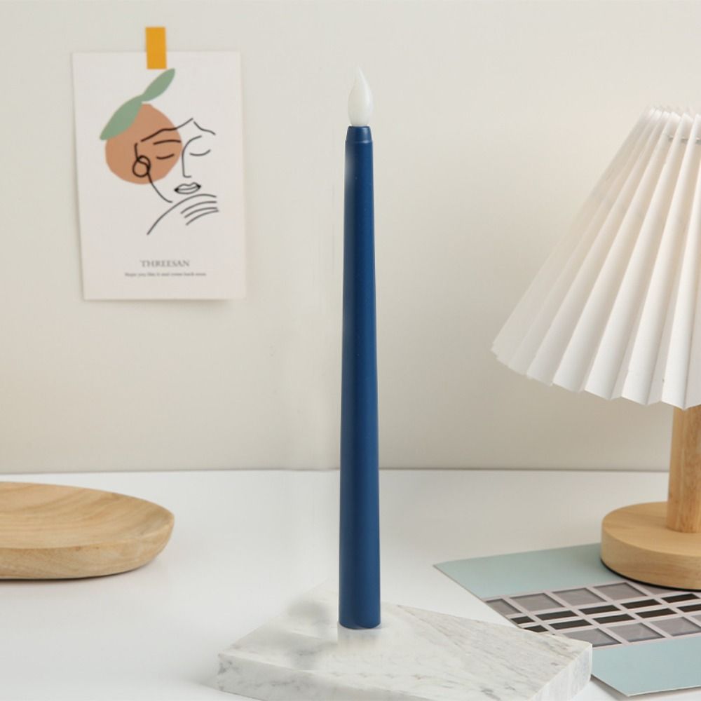 Battery Operated Flameless Taper Candles with Flickering Flame Atmosphere Light Led Candles Church