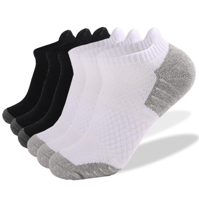 High Athletic Trainer Short Low Cut Socks Outdoor Thicken Terry Run Cushioned Socks Men Women Summer Logo Pack 6