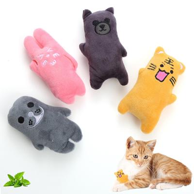 Игрушка для кошки, устойчивая к укусам, мягкая, в форме мультяшного кролика, дразнилка для котенка, игрушка с кошачьей мятой, товары для домашних животных