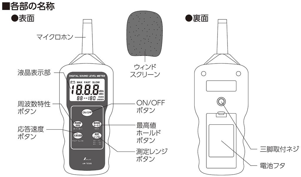 Shinwa Sokutei Цифровой измеритель уровня звука 78588