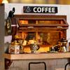 Coffee Shop Model Mini Doll House Miniature DIY Small House Kit DIY Miniature Dollhouses  Girls