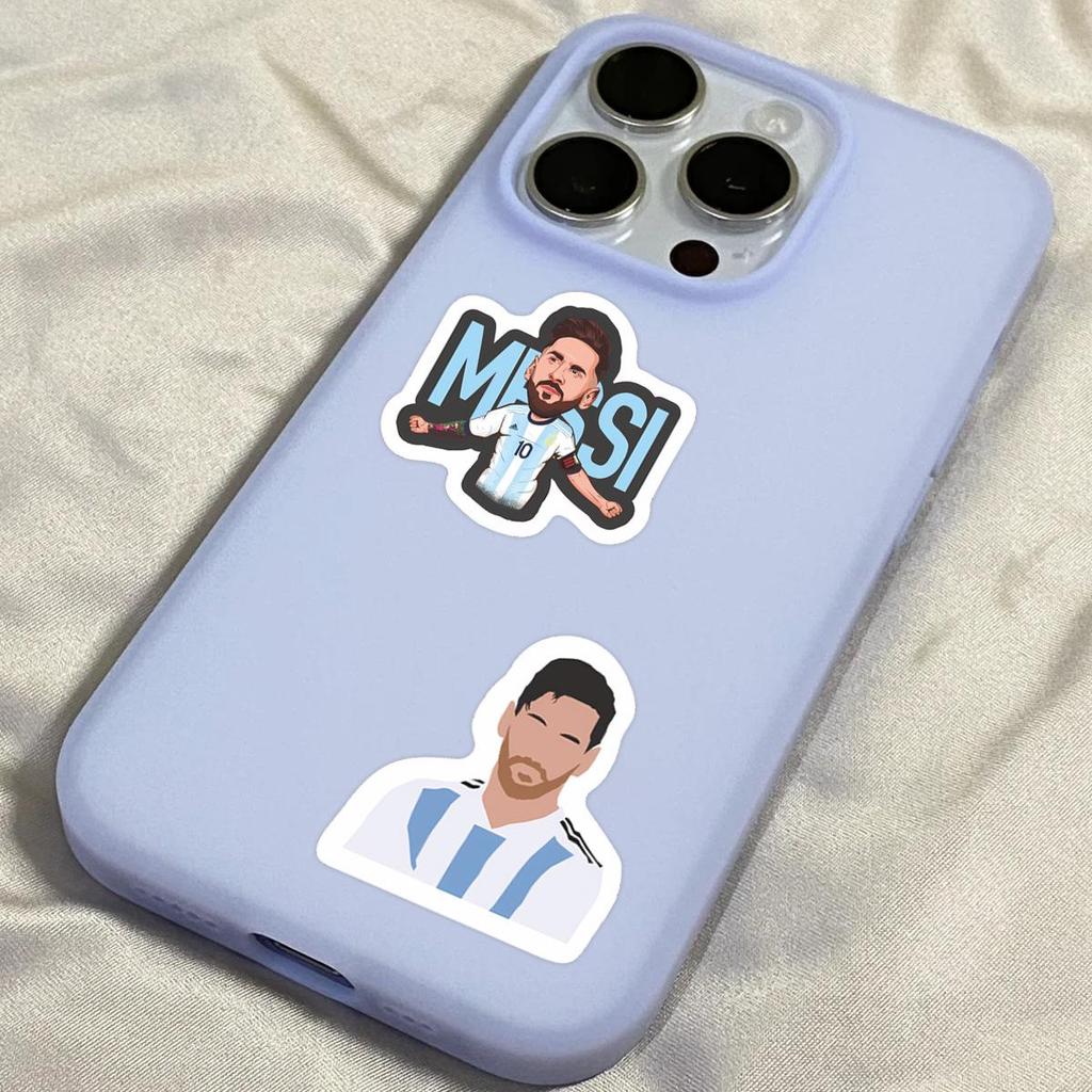 50PCS Messi Football Star Stickers for Planner, Stationery, Suitcase, Notebook, and DIY Décor