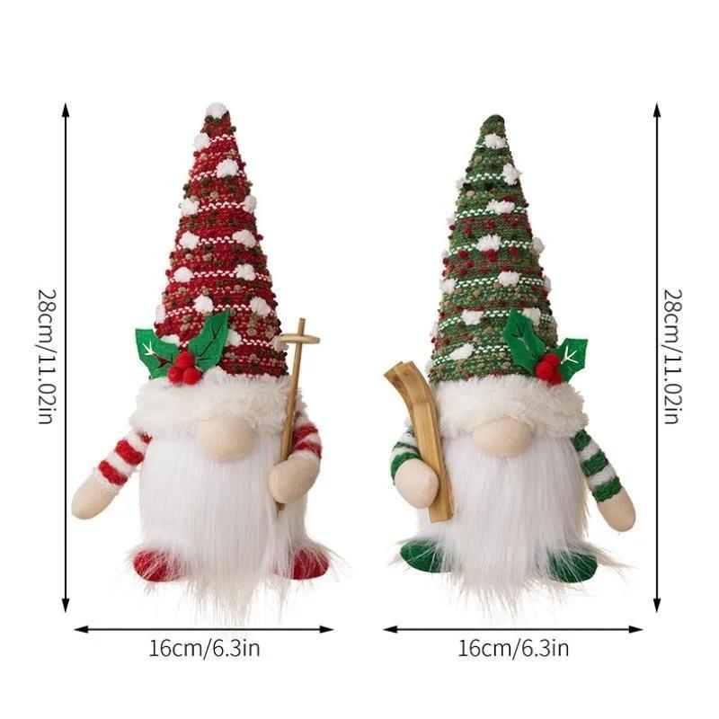 2024 НОВЫЕ Светящиеся Куклы Гномы Рождественские Украшения Вязаная Светящаяся Кукла с Подсветкой для Дома Рождественское Украшение Рождество Новый Год