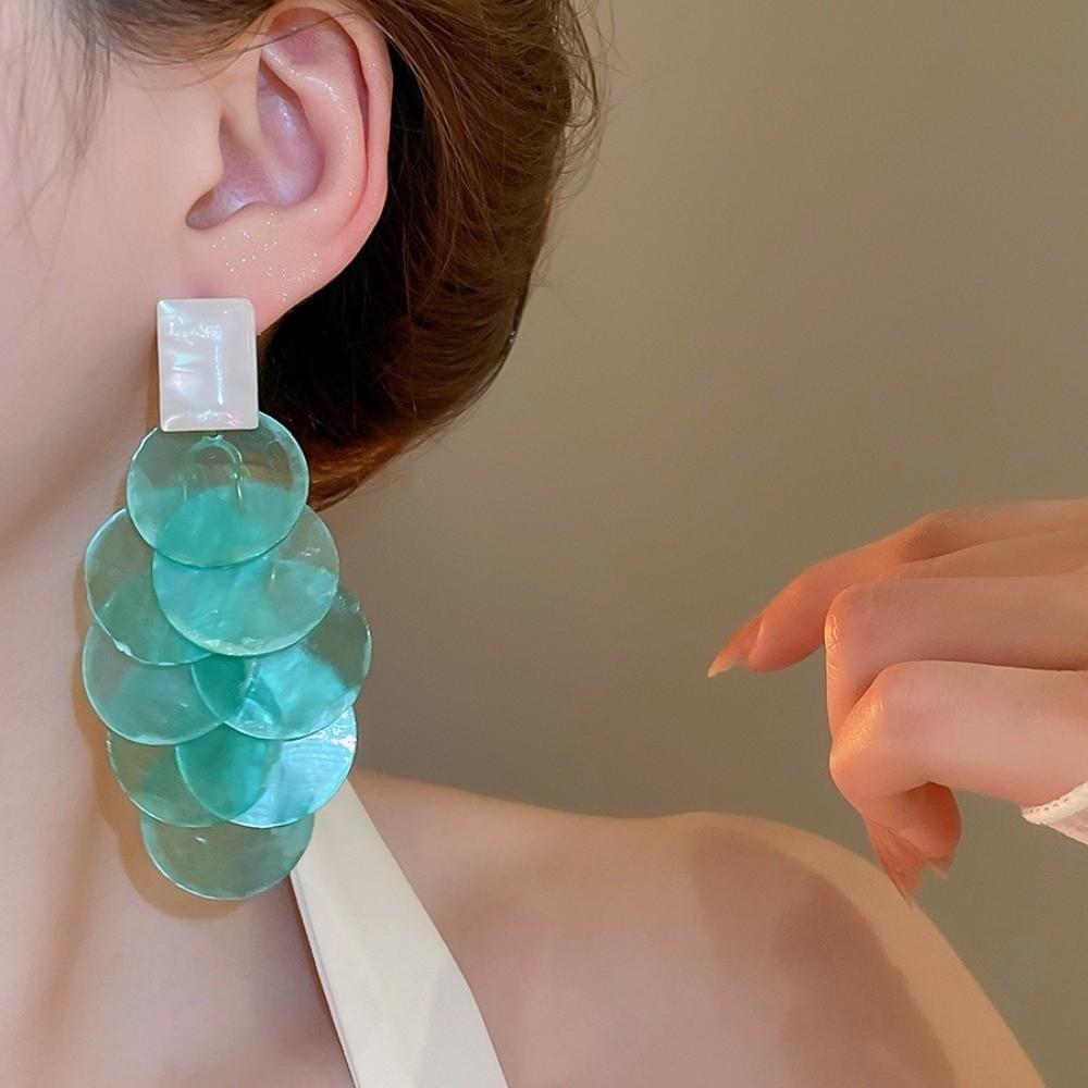 Vacation Style Shell Tassel Drop Earring Ear Hooks Women's Earrings Fashion Drop Earring Women