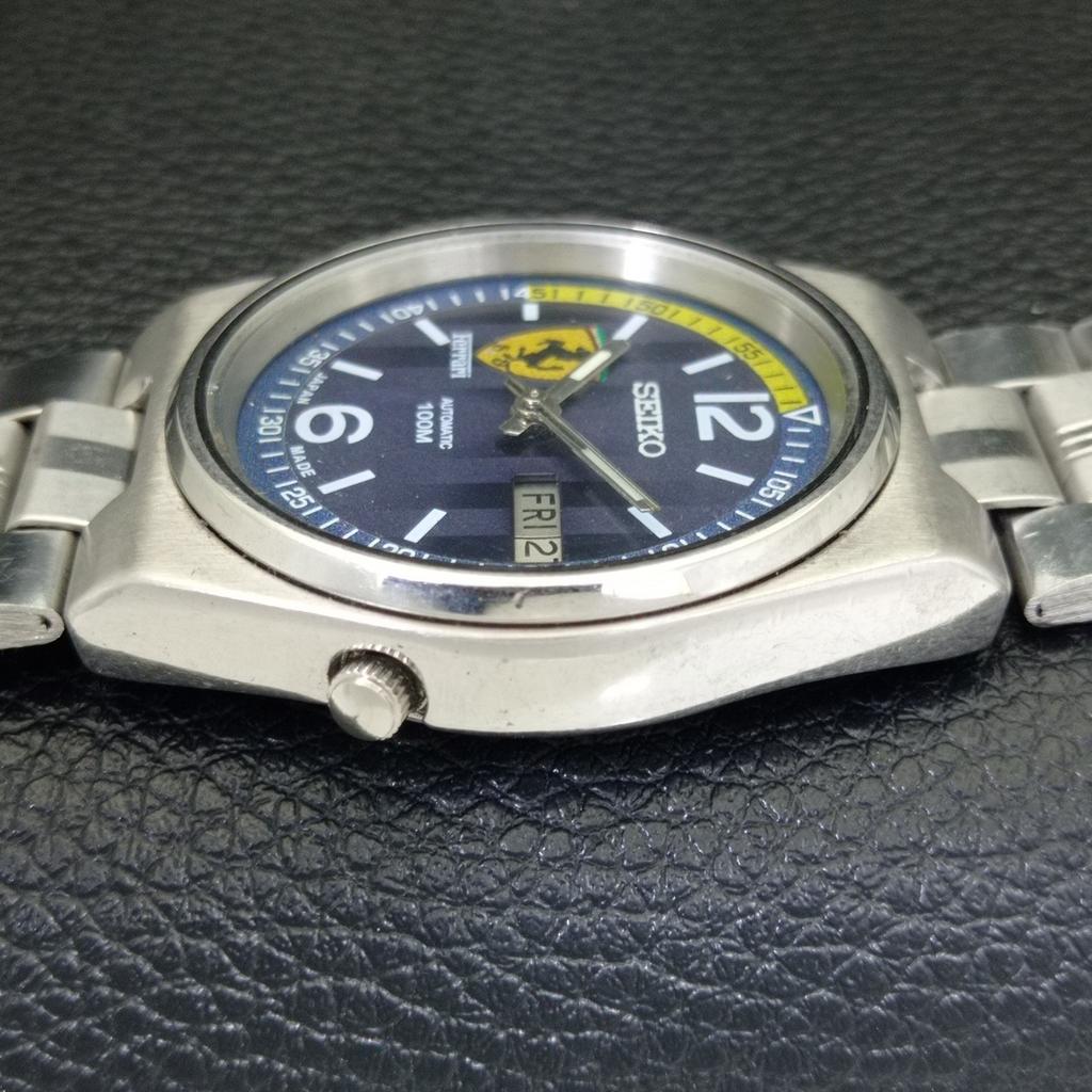 ПОДЛИННЫЕ ВИНТАЖНЫЕ МУЖСКИЕ АВТОМАТИЧЕСКИЕ ЧАСЫ SEIKO 5 7019A ЯПОНИЯ С ЦИФЕРБЛАТОМ FERRARI a701600-5 R206b-a701600