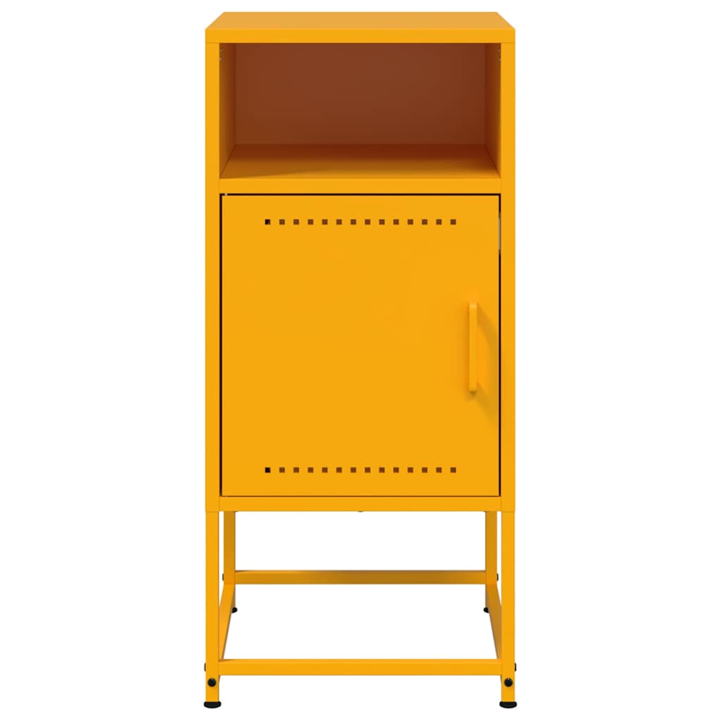 Nightstands 2 pcs Mustard Yellow 36 x 39 x 78 cm Steel